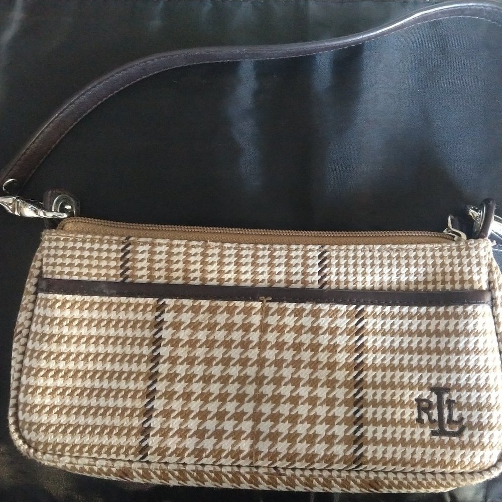Ralph Lauren houndstooth handbag purse